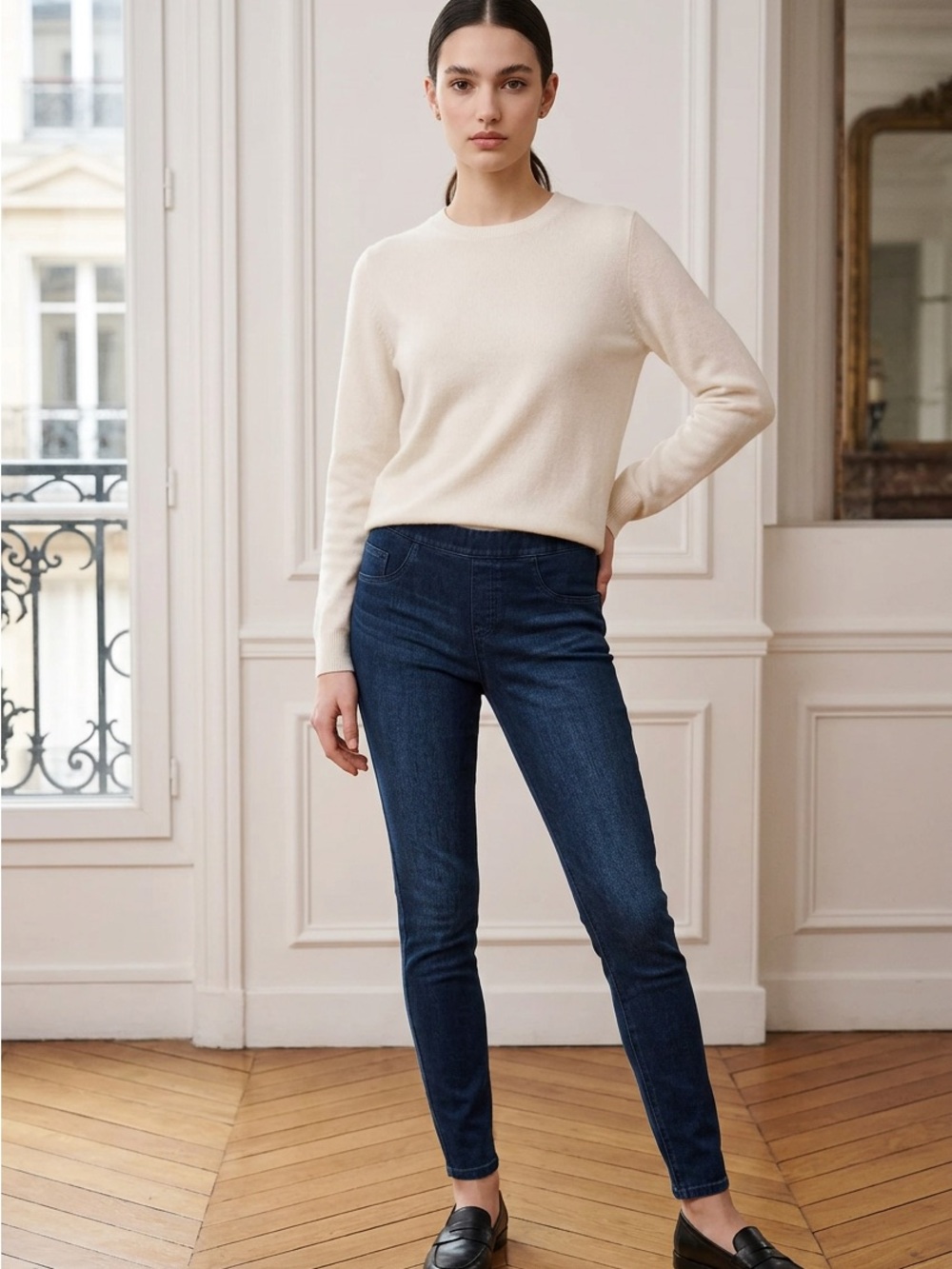 SPANX Skinny Jeans in Dark Blue Wash